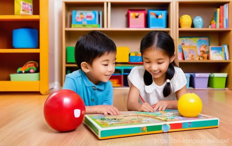 콩순이 굿즈 제작 과정 - **Prompt 1: Whimsical Park Adventure**
    "A vibrant and cheerful illustration of Kong Suni, a cute...