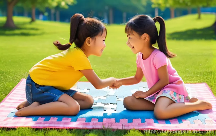 콩순이의 팬 연령층 분석 - **Prompt:** A vibrant and cheerful illustration depicting Kong Suni, a young girl with her distincti...