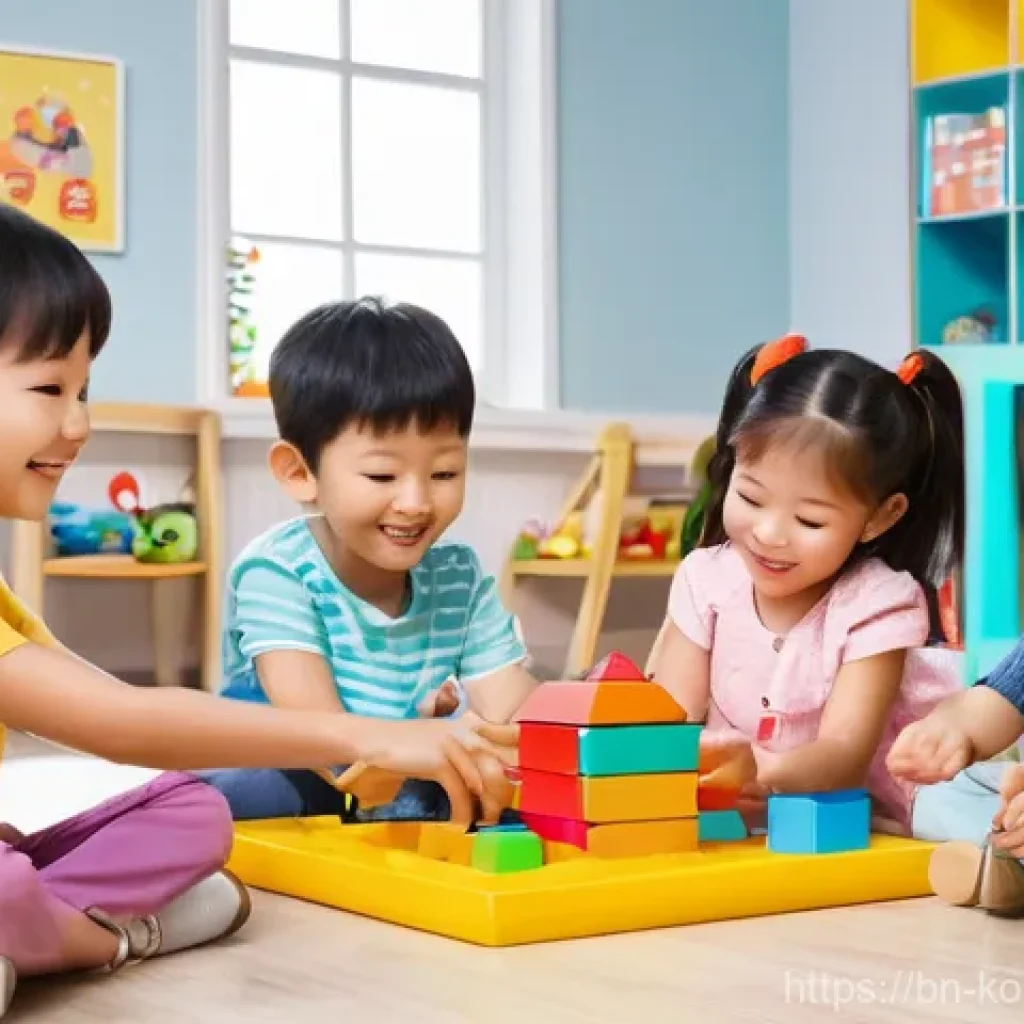 콩순이 스토리 전개 - **Prompt 1: Friendship, Cooperation, and Playtime**
A vibrant, heartwarming scene featuring a ch...